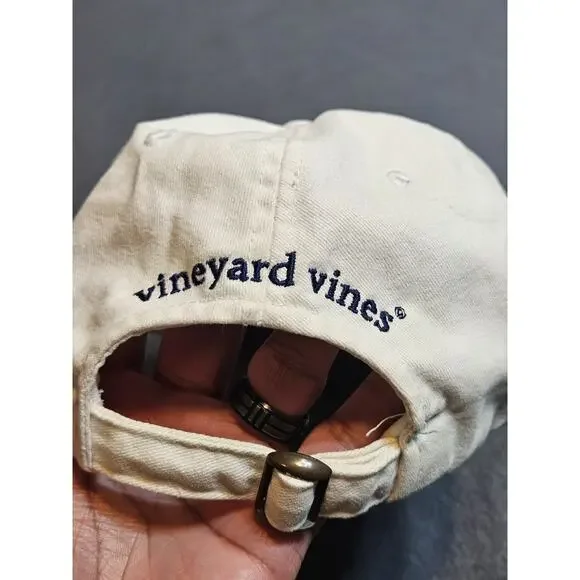Vineyard Vines Hat Whale Vineyard White Hat Adjustable Adult Size Hat Cap - Picture 4 of 8